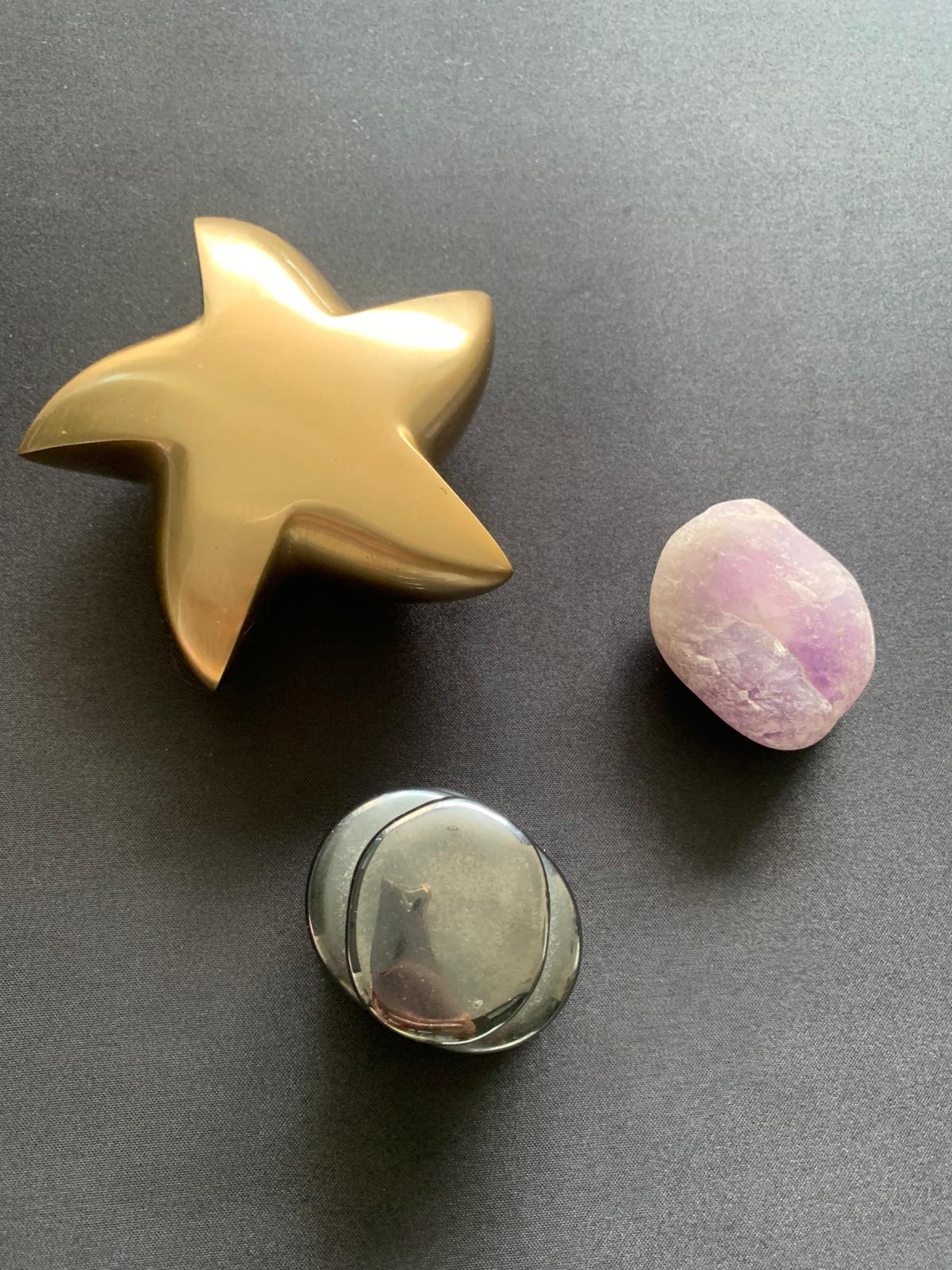 Cristales para Reiki con estrella dorada