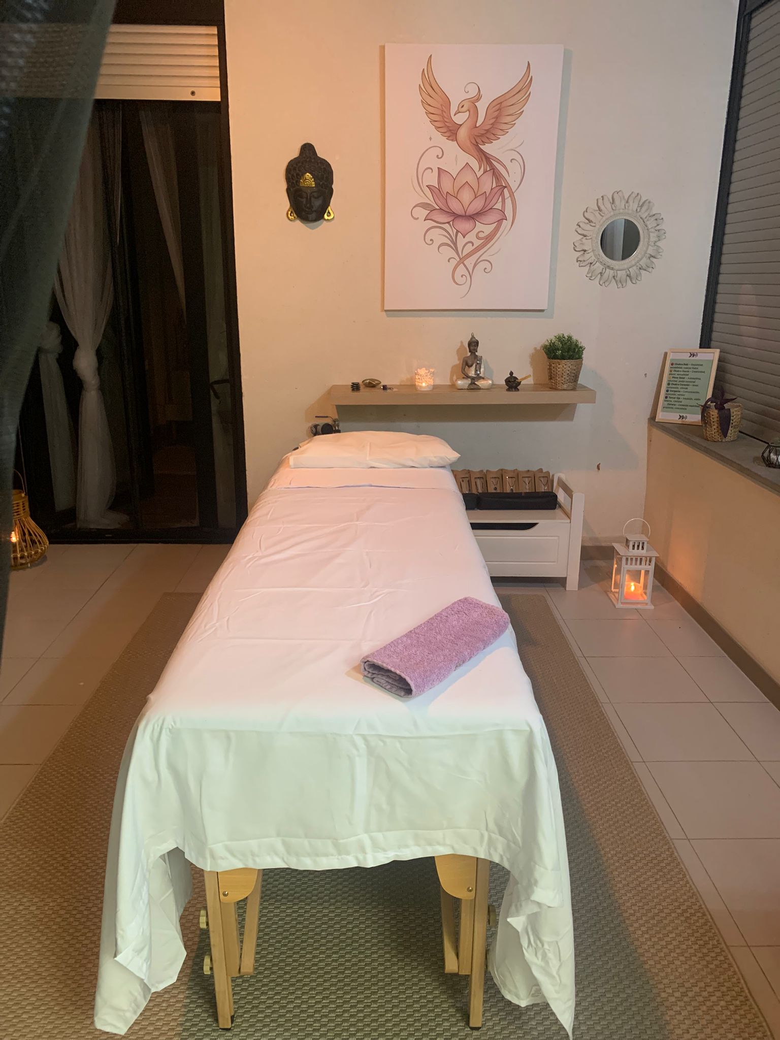 Sala de Reiki preparada